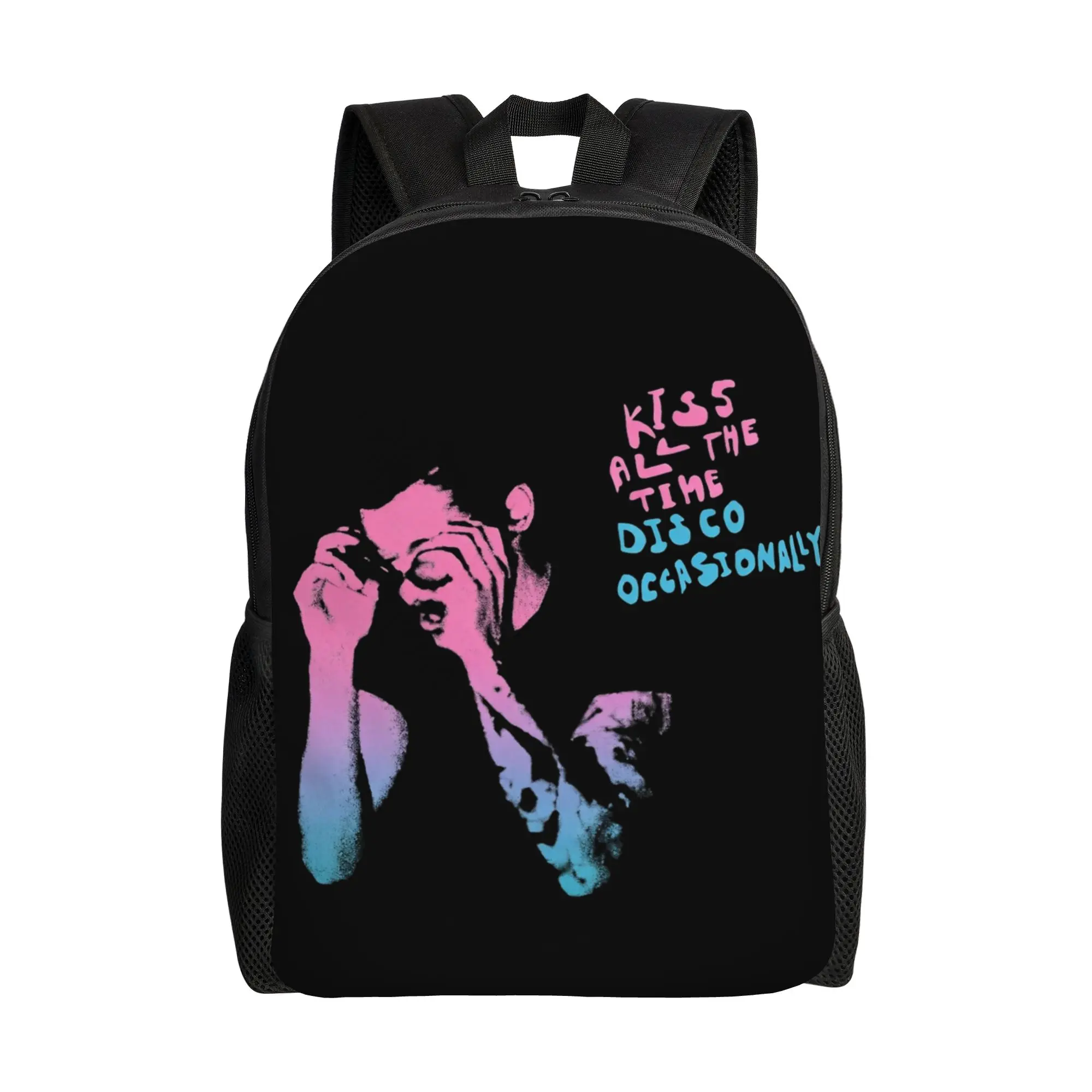

Harrys Styles Kiss All The Time Disco Occasionally Backpack for Men Cool Student Work Daypack Laptop Shoulder Bag with Pocket