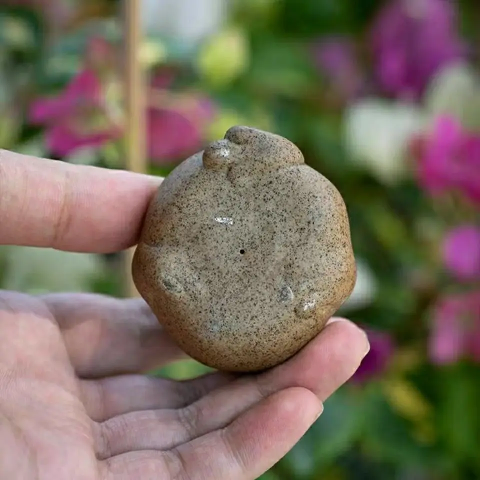 5 سنتيمتر محظوظ الضفدع الشاي الحيوانات الأليفة زن طقم شاي الفخار الخشن الخزف اليدوية الحيوان لطيف الطراز الحديث ديكور المنزل الصينية