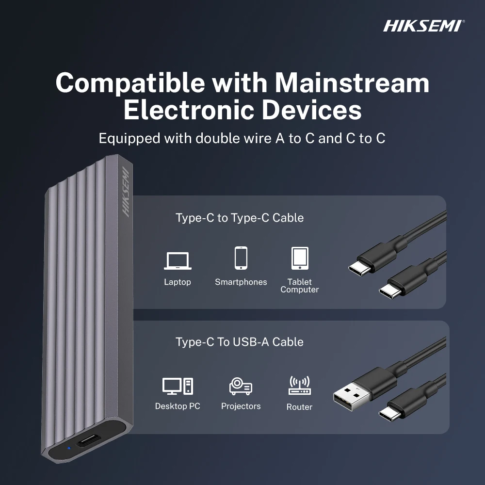 HIKSEMI 외장 하드 디스크 케이스용 SSD 인클로저, NVME C타입-USB3.2 드라이브 케이스 프로토콜, 2230, 2242, 2260/2280, MDC1 M.2