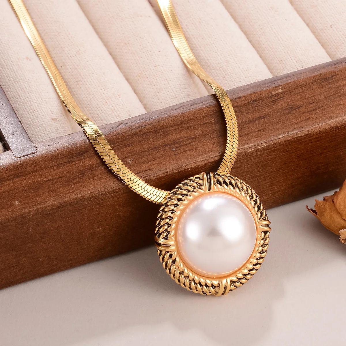 قلادة عصرية مطلية بالذهب عيار 18 قيراط على شكل فيروزي مع سلسلة شفرة للسيدات، سحر رقبة أنيق لإكسسوارات الحفلات اليومية #6