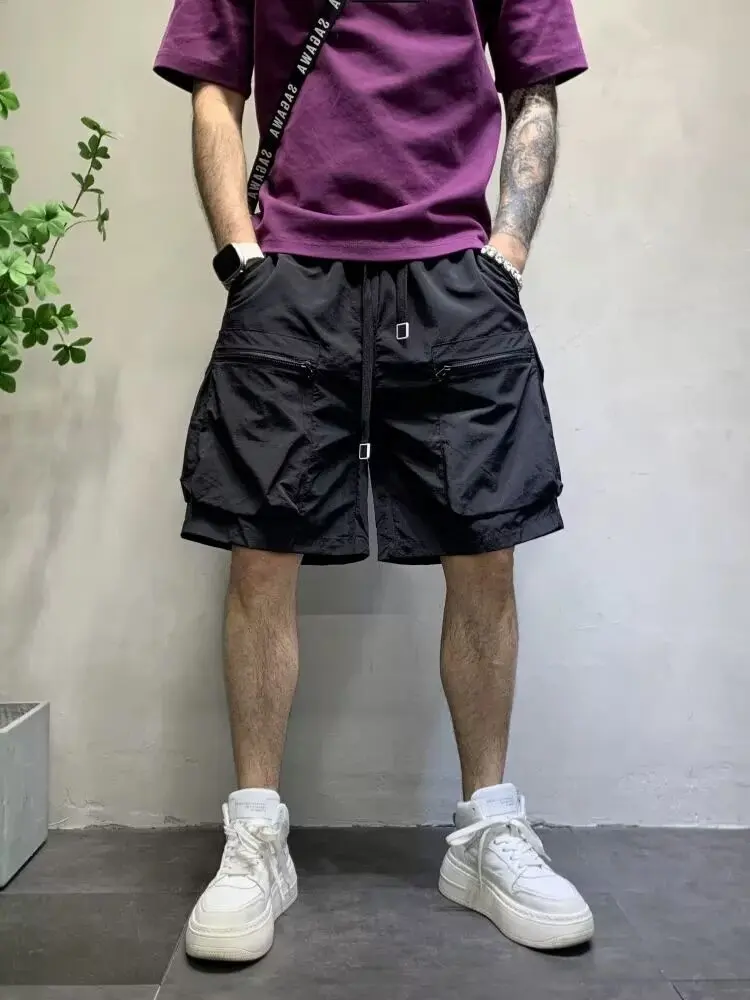 Verão casual shorts marca masculina estilo quente solto na moda exterior usar meados de calças versátil calças de cinco quartos bermudas para homens