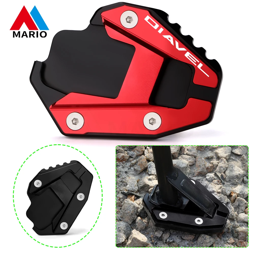 

Motorcycle Foot Kickstand Side Stand Enlarge Extension Plate For Diavel 1260 Diavel 1260S Diavel 1260 Lamborghini