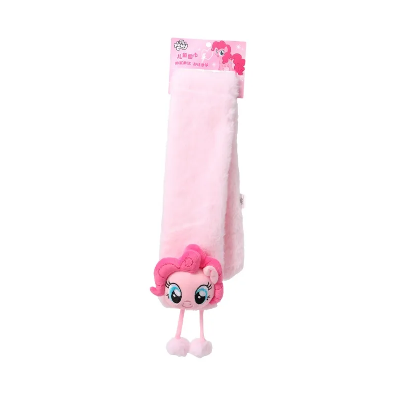 New My Little Pony Scarf Cartoon Pinkie Pie Neck Warmer Thickened and Warm 3D Plush Anime Merchandise Holiday Gift