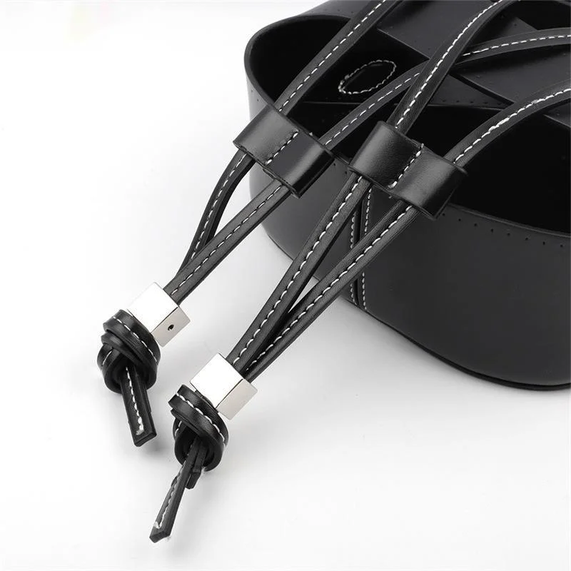 1 Set Handmade Handbag Shoulder Strap Woven Bag Set Leather Bag Bottoms With Hardware Accessories For Diy Bag Backpack