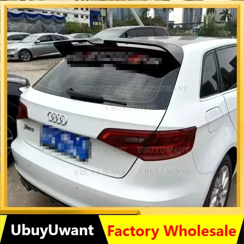 For Audi A3 S3 S Line 8V Hatchback 5Doors 2014-2018 High Quality ABS Plastic Rear Roof Spoiler Trunk Wing Boot Cover Accessories