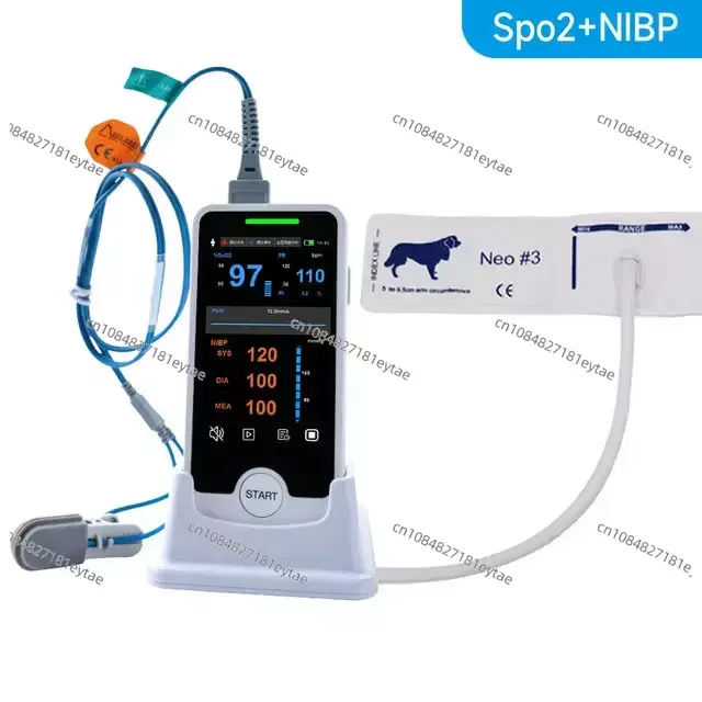 Handheld Touch Screen Veterinary  Multi-parameter Cat Dog Animal Vet Pulse Oximeter