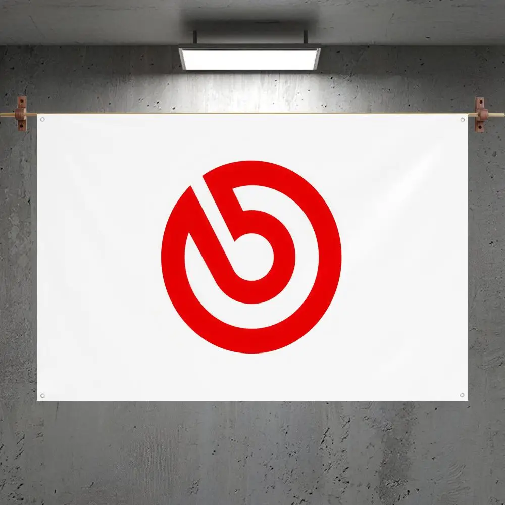 B-Brembos Cool Logo Flags 3x5 Ft Custom Banner For Garage Door Room Decor Wall Out Decoration With Metal Buckle