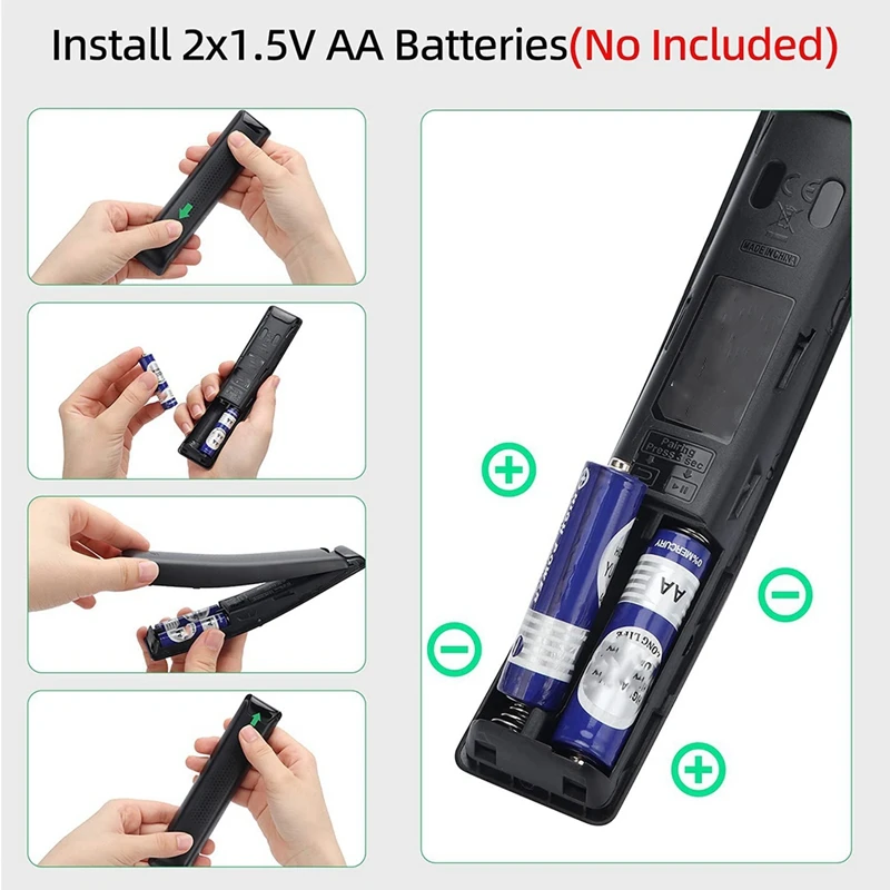 2X Remote Control For Samsung Smart TV LCD LED UHD QLED 4K,Remote Control With Netflix,Prime Video,Rakuten Button