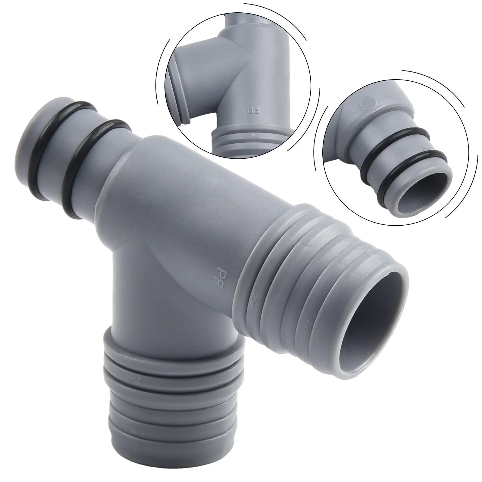 Sink Drain Efficient Plumbing Solution Kitchen Basin Overflow Hole Conversion Joint Drainage Pipe Tee Head Gray Color