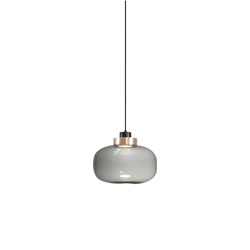 

Minimalist bedside lamp glass lamp bedroom modern simple Nordic living room background wall lamp dining chandelier