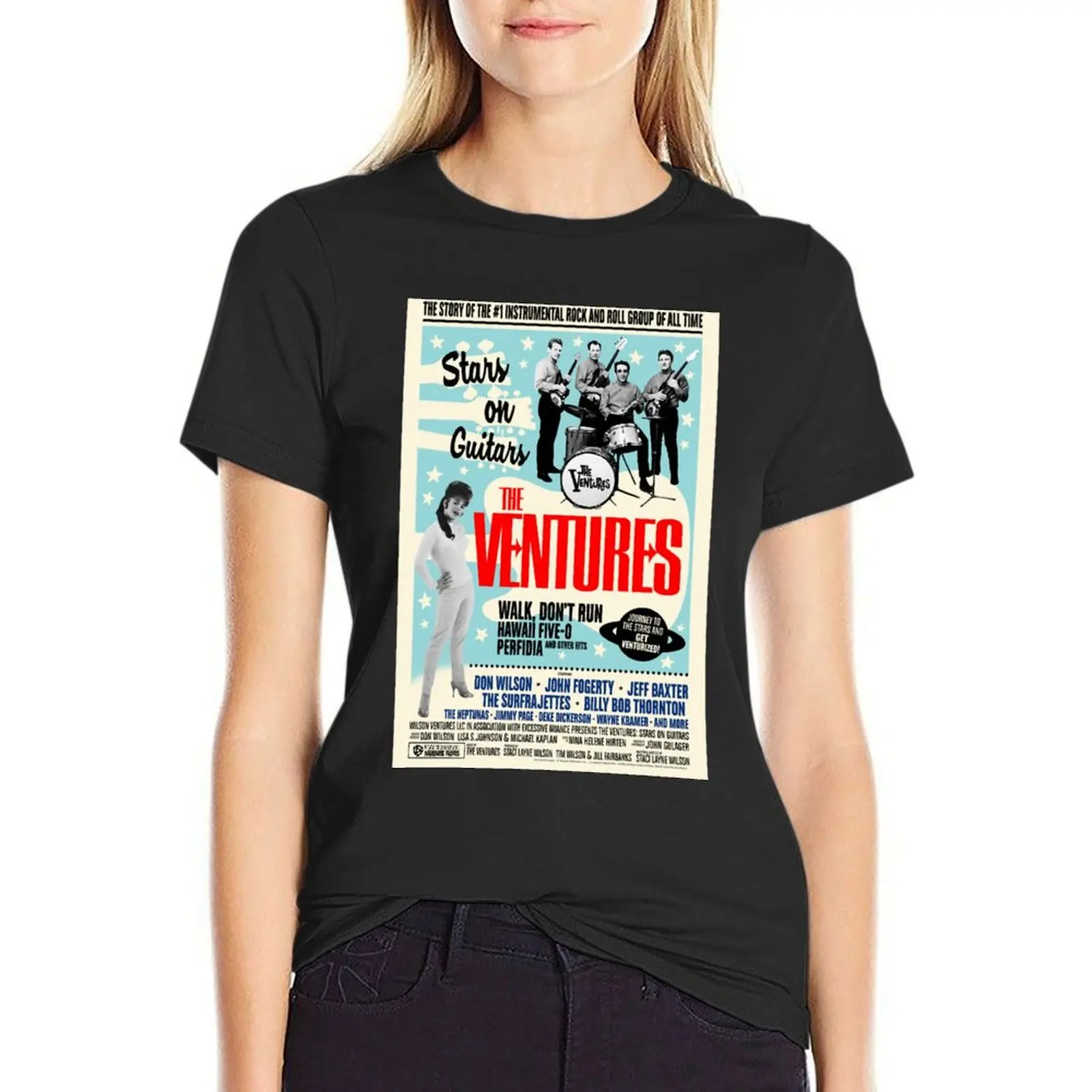 

The Ventures Stars on Guitars Movie T-Shirt cute tops funny quick-drying plus sizes t-shirt dress for Women plus size