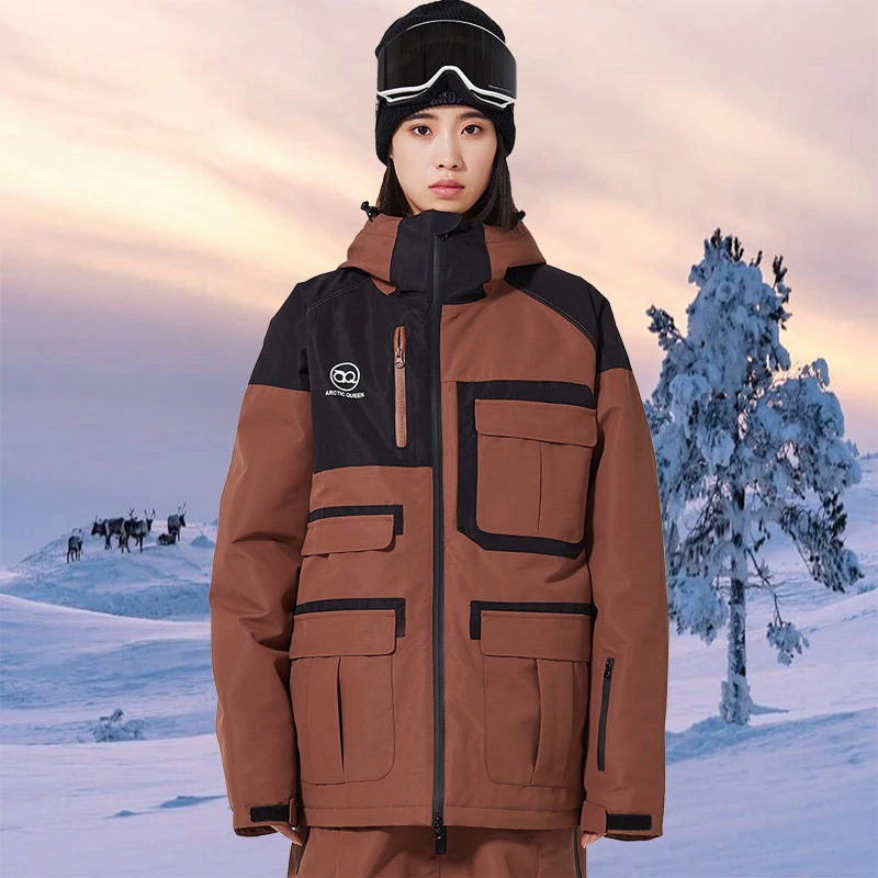 

2025 Skiing Jacket Winter Couple Outdoor Warm Adult Snow Top Alpine Sport Windproof Waterproof Male Cost Loose Woman Ski Clothes