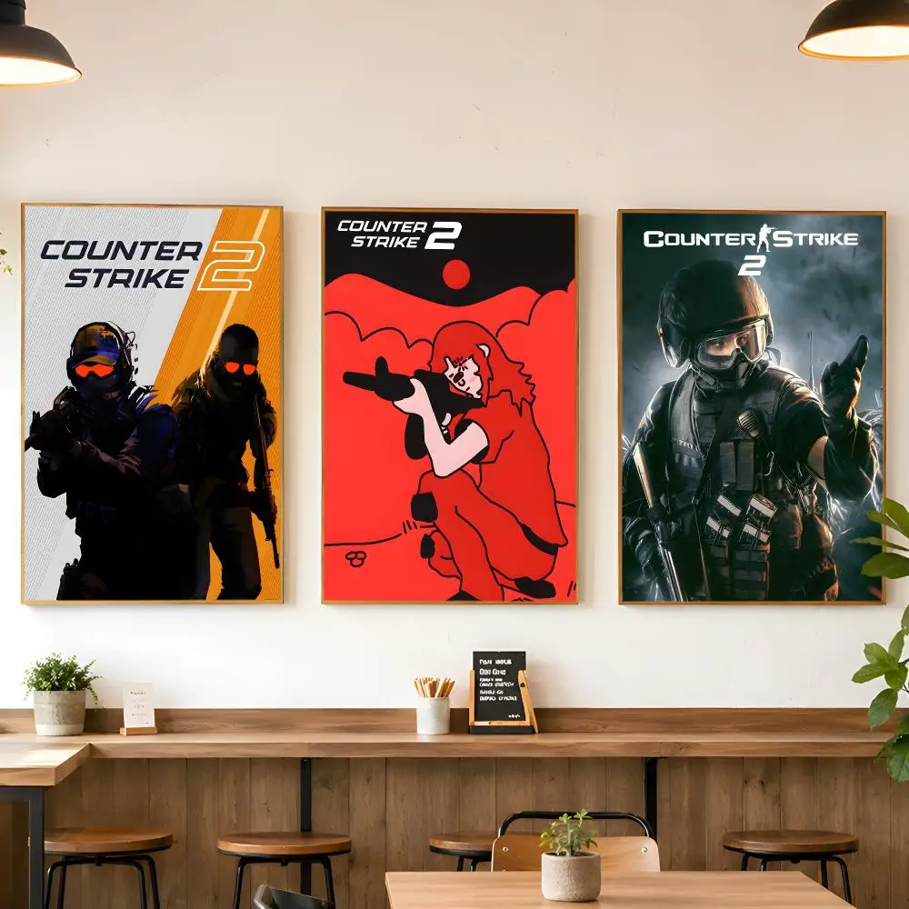 Game CS C-Counter Strike2 Poster Matte Wall Peel And Stick Decor Bedroom Living Room Office Dorm Home