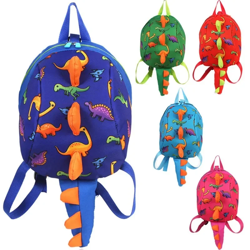 

Cute Dinosaur Pattern Kids Backpack Breathable Toddler Cartoon School Bag Anti-Lost Baby Backpack with Leash for Boys Girls
