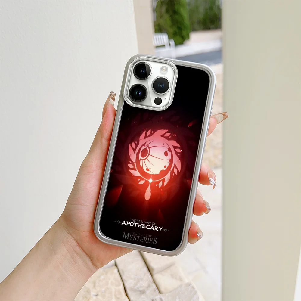 حافظة هاتف Lord Of Mysteries FUNDA لهاتف آيفون 16 15 14 13 12 11 Plus Pro Max إطار صور بلوري مطلي بالكهرباء