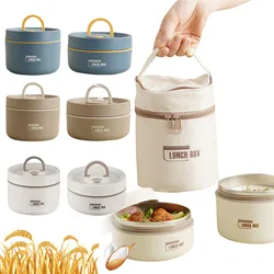 Thermal Lunch Box Bento Box Portable Insulated Lunch Container Stackable Leakproof Stainless Steel Food Container