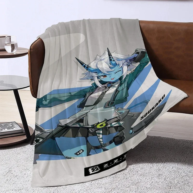 New Game Zenless Zone Zero Blankets for Decorative Sofa Blanket Microfiber Bedding Custom Cobija Humanmade Knee Throw Fleece Nap
