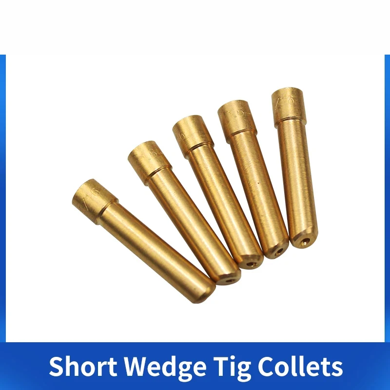 10PCS Wedge Tig Tungsten Electrode Collet 1.0MM  1.6MM 2.4MM 3.2MM Length Argon Welding Consumable For WP17/18/26 Torch