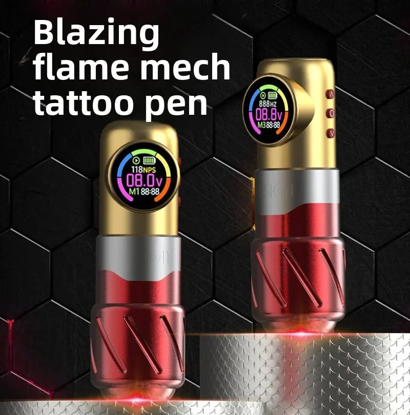 New Wireless Tattoo Pen Machine 1500mAh Battery Charging Digital Display Rotary Tattoo Machine For Tattoo Artists ﻿
