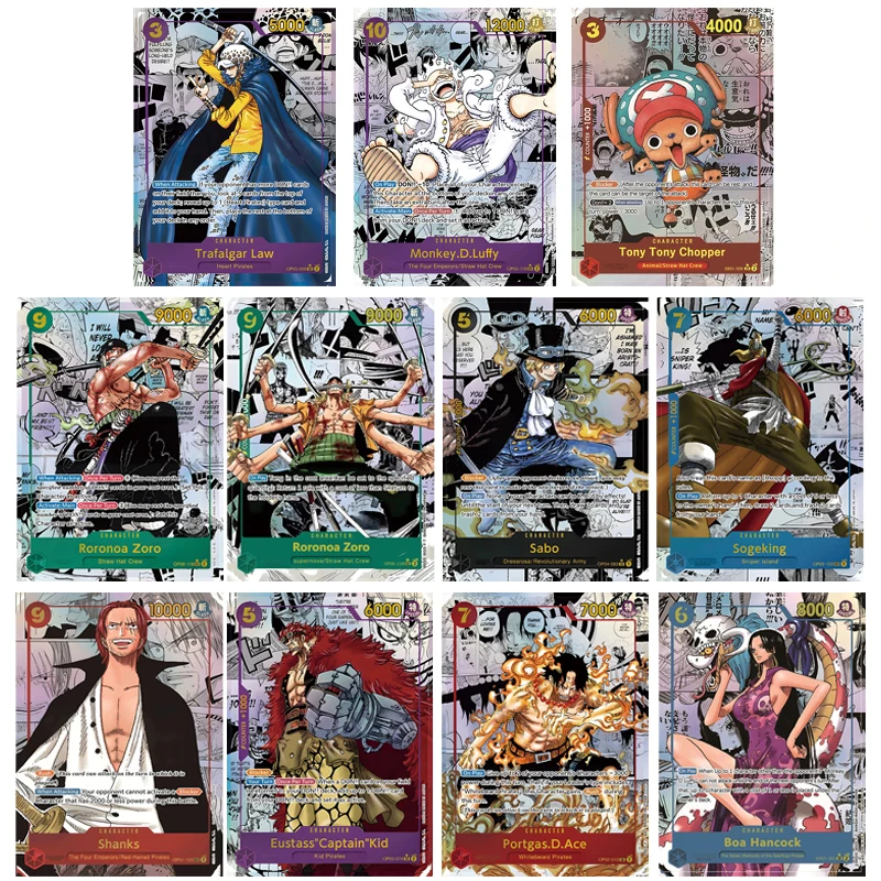 

Diy Homemade Anime One Piece Hancock Luffy Roronoa Zoro Cartoon Characters Bronzing Collection Flash Card Christmas Gift