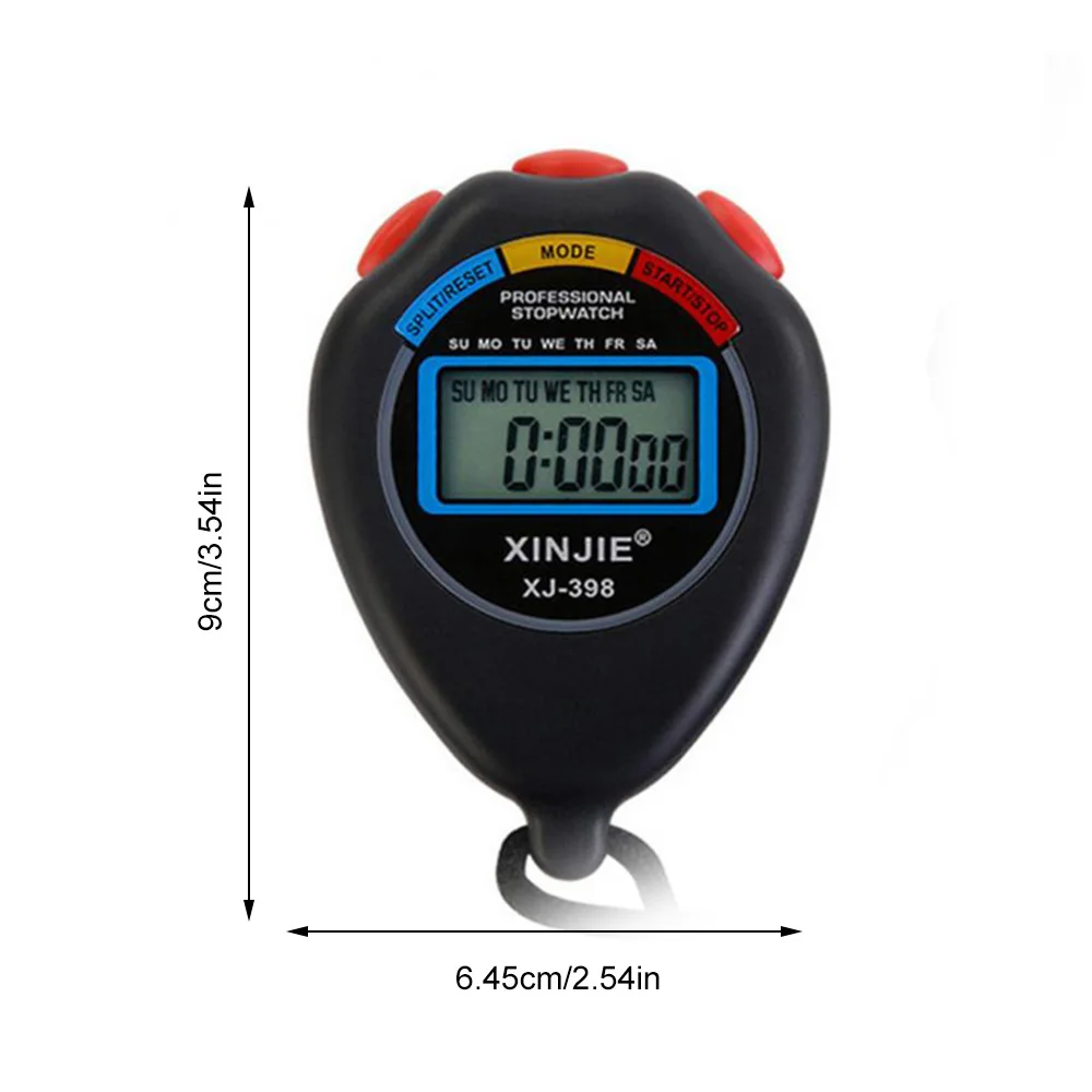 Portable Handheld Waterproof Digital LCD Stopwatch Chronograph High Precision Professional Sports Training Stopwatch Timer