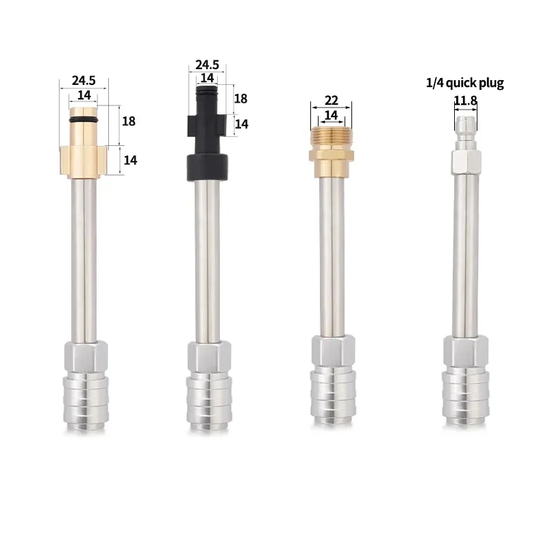 Accessori per autolavaggio autobloccante 1/4 attacco rapido adattatore per lancia ad asta da 10cm per pistola ad alta pressione per Karcher Lavor