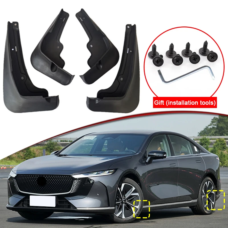 Car Styling For MAZDA EZ-6 2024 2025 2026 ABS Car Mud Flaps Splash Guard Mudguards MudFlaps Front Rear Fender Auto Accessories