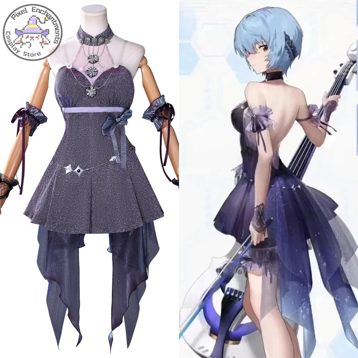 

Game GODDESS OF VICTORY: NIKKE Cosplay Costume Anime Ayanami Rei Role Playing Clothes Dress Outfit for Women Comic Con Party