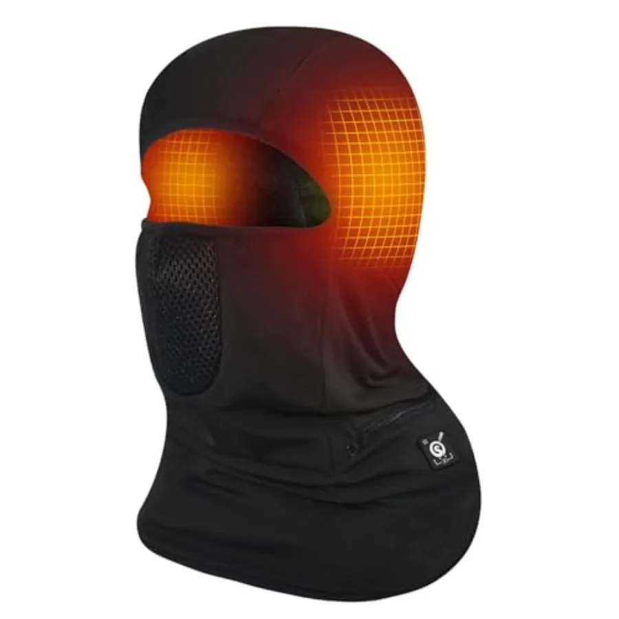 

Heated Ski Mask Windproof Balaclava Face Mask for Women Men Heated Hat for Motorcycle Riding Thermal Insulated with Adjustable