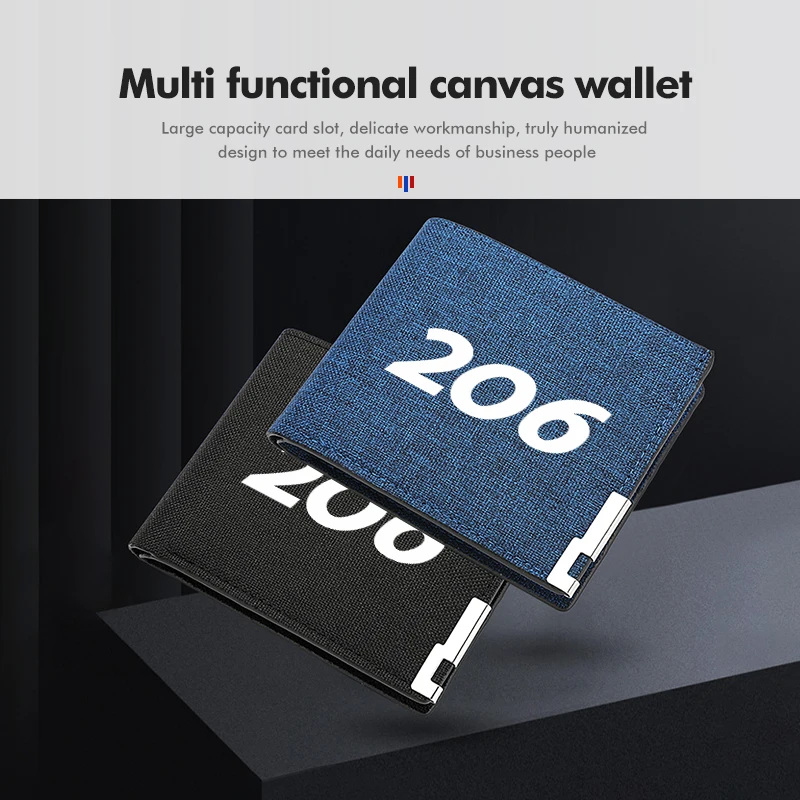 الرجال عالية السعة أكسفورد القماش محفظة حمل بطاقات الائتمان لبيجو 206 207 208 407 508 5008 106 107 205 4008 301 607 #2