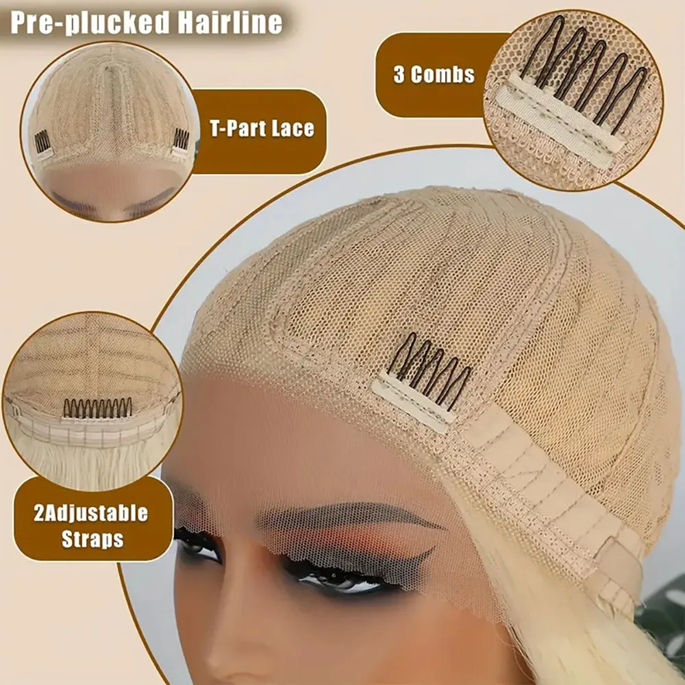 613 Blonde 13x4 Lace Front Wig Human Hair 200 Density Body Wave Wig Human Hair Wigs Pre Plucked