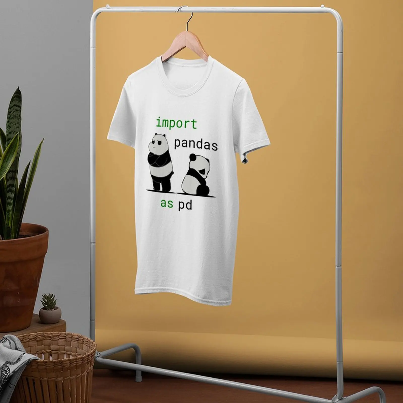 Import Pandas As Pd T-Shirt Funny Python Data Science T Shirts Short Sleeves Awesome Tshirt Summer Breathable Oversize Top Tees