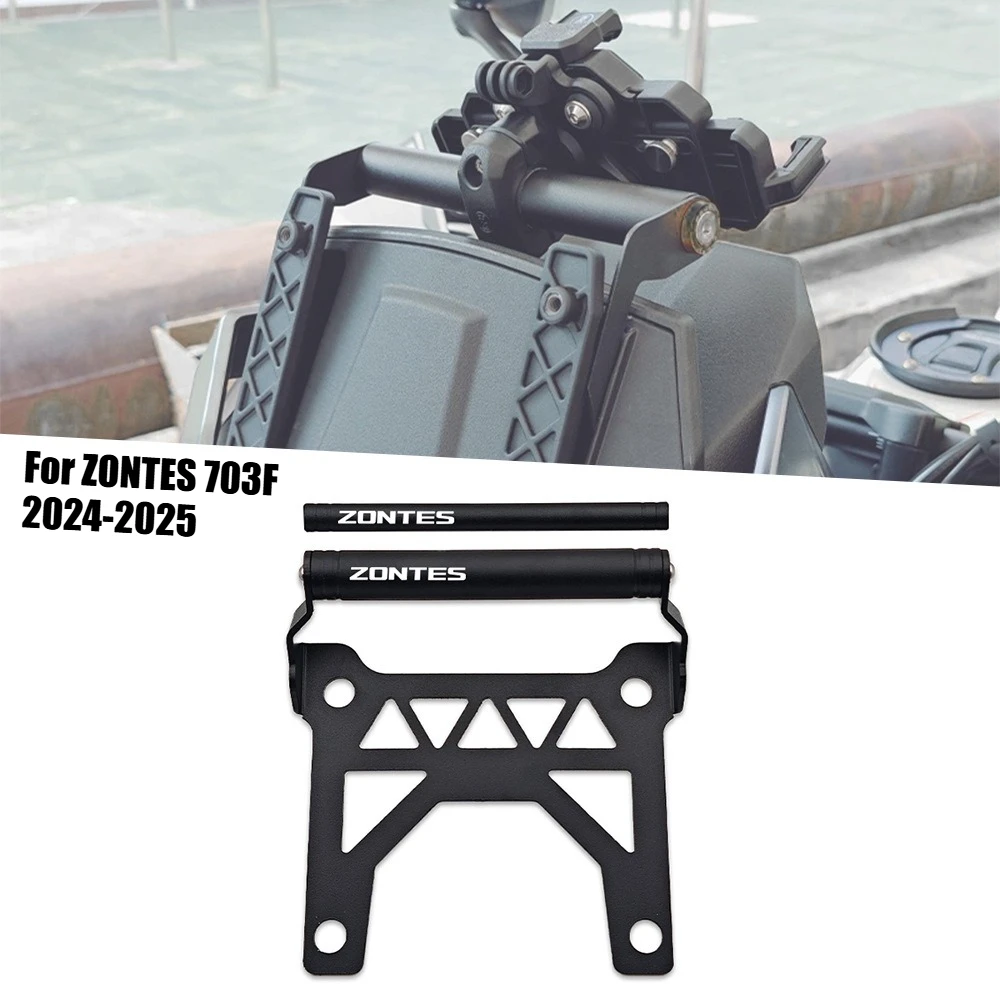 

For ZONTES 703F ZT703F 703 F 2024 2025 Motorcycle GPS Phone Holder Stand Navigation Extension Bracket CNC aluminum Accessorie