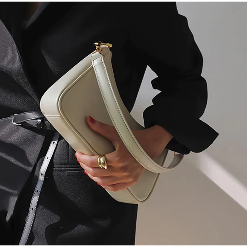 Hobo-Kettenriemen-Umhängetasche, Vintage Leichte Casual Handtasche, Einfarbige Pendler-Arbeits-Reise-Damentasche – Detail 12