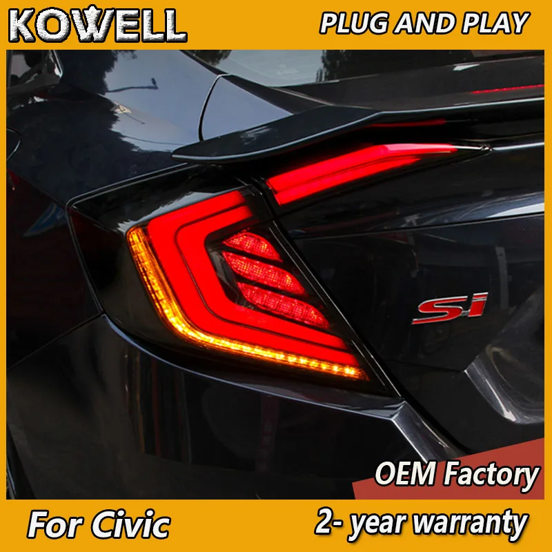 

Car Styling for Honda Civic Rear Lamp 2016-2021 Civic Tail Light Rear Fog Brake Turn Signal Automotive Accessories