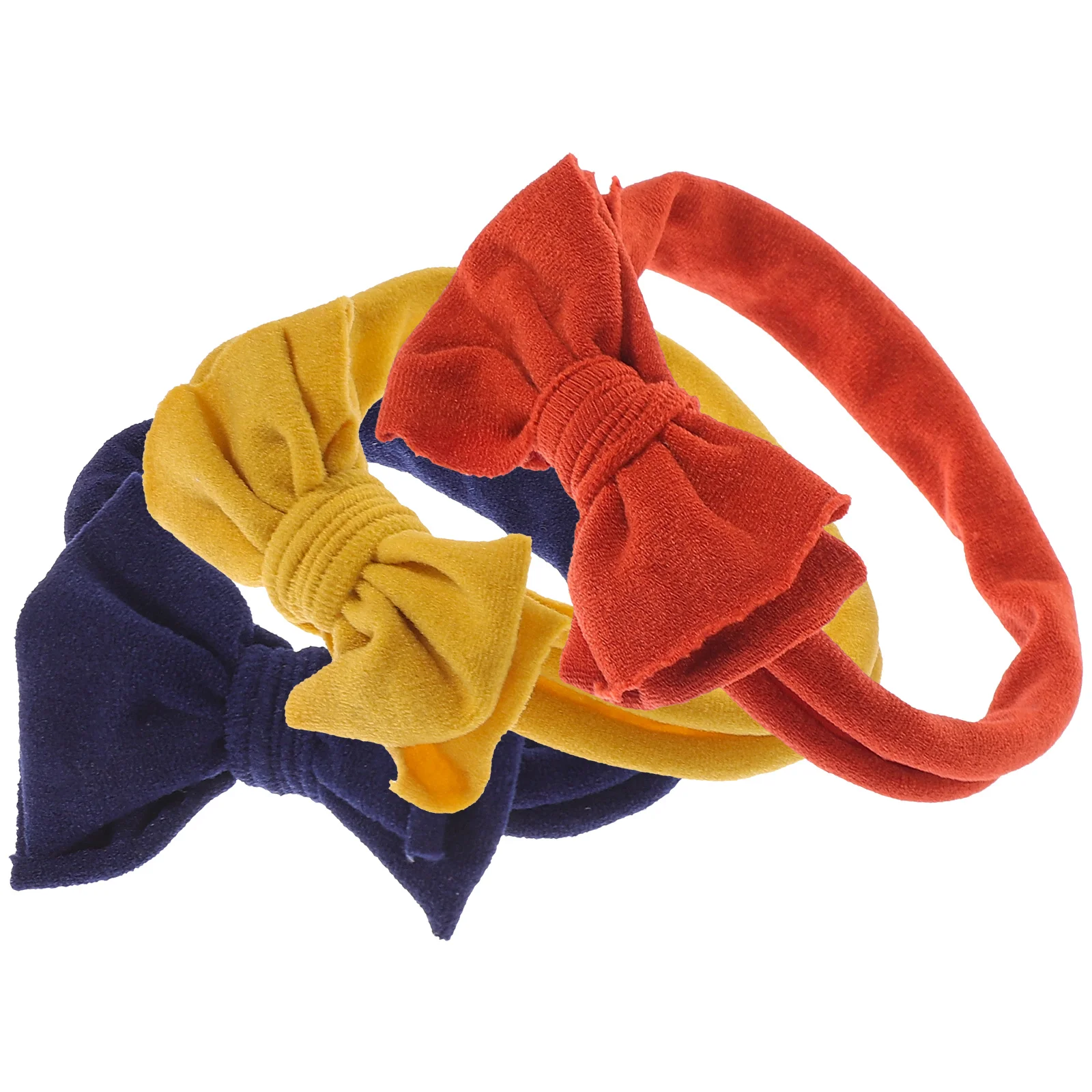 

3 Pcs Bow Hairband Headbands Bowknotted Elasticity Multi-purpose Spandex Girls with