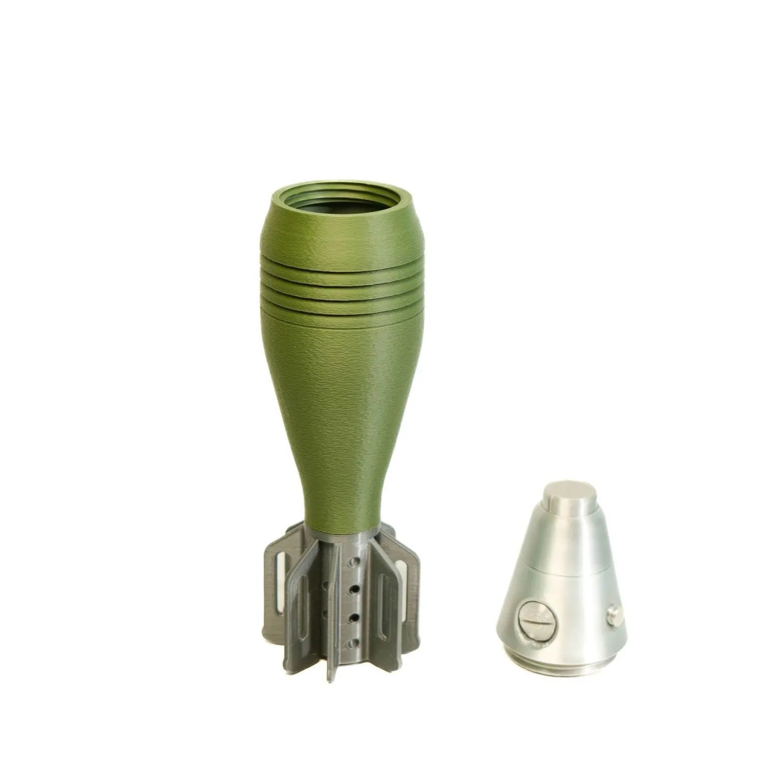 M2 60mm Mortar Shell Model -3D Printed Realistic Replica, Non Functional Military Decoration for Home/office, Secure Storage
