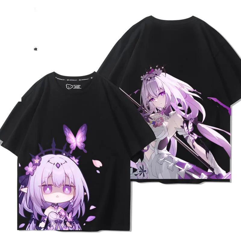 الخروع لعبة هونكاي ستار السكك الحديدية تأثيري تي شيرت ثلاثية الأبعاد طباعة طفل أنيمي المحملة الصيف جديد الرجال/النساء قصيرة الأكمام التي شيرت Harajuku Y2k