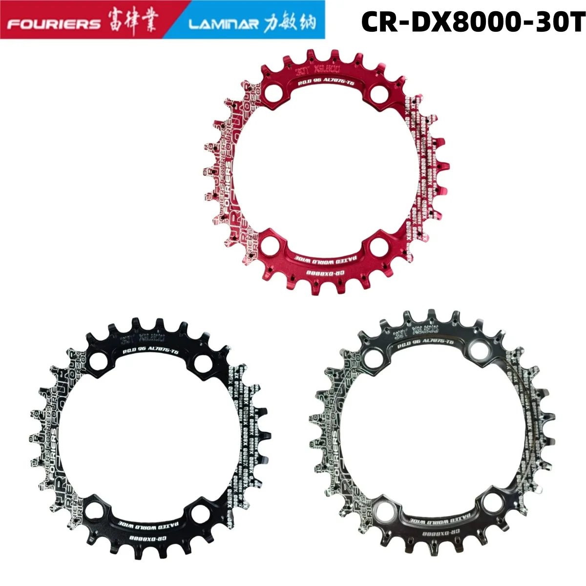 FOURIERS CR-DX8000 MTB Bicycle 30T Round Chain Wheel 96BCD 11Speed Bike Chain Ring Crankset Bike Parts