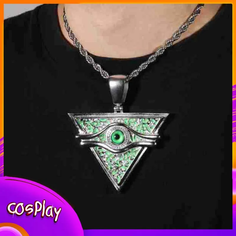 Yugioh KONAMI مبارزة وحوش يو غي أوه لغز قلادة أنيمي قلادة تأثيري الدعائم 5A الزركون الهيب هوب اكسسوارات مجوهرات هدية رجل #1