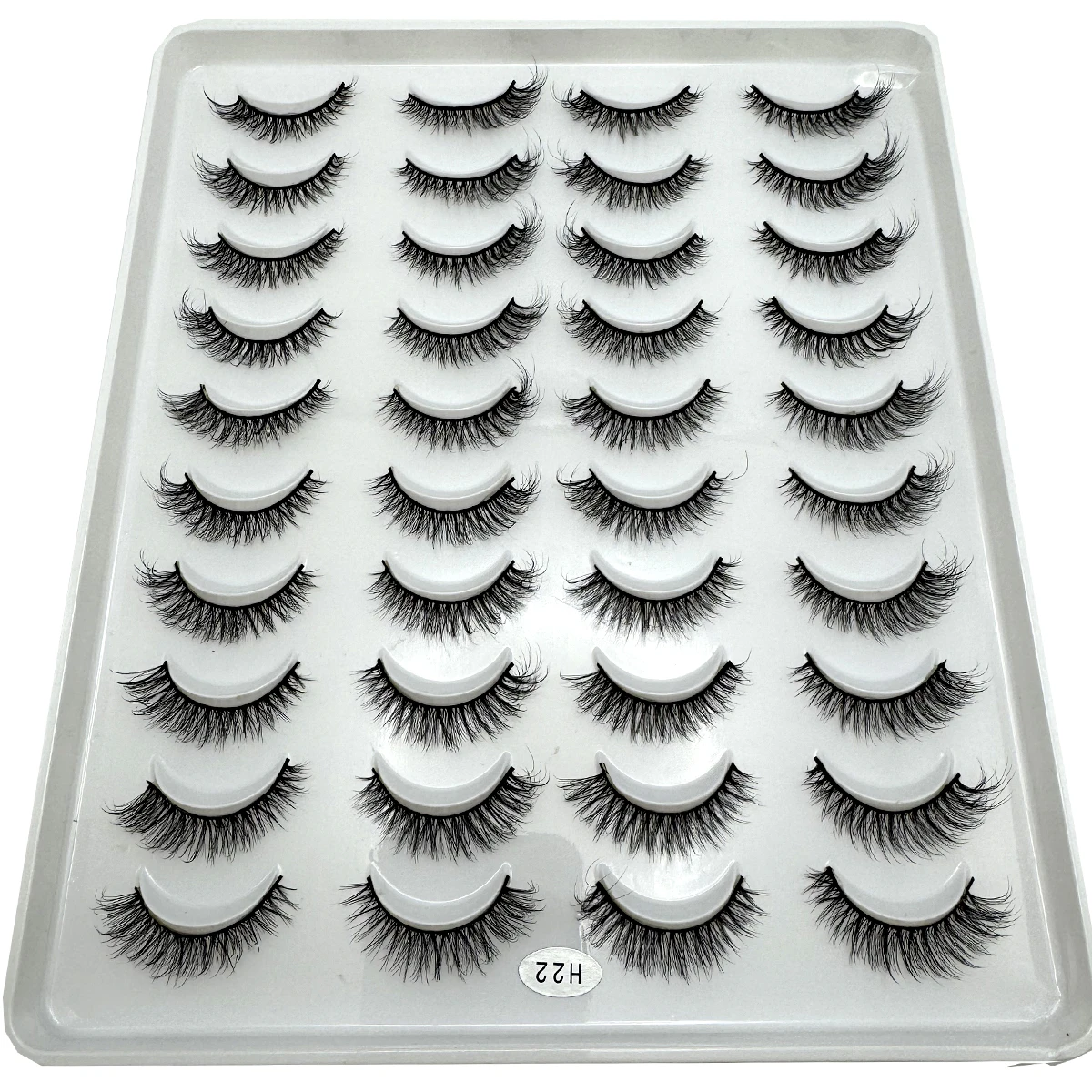 جديد 20 أزواج الرموش ماكياج لينة رقيق ثلاثية الأبعاد المنك الرموش الصناعية سميكة اليدوية حجم المنك جلدة فو Cils رموش اصطناعية طبيعية #3