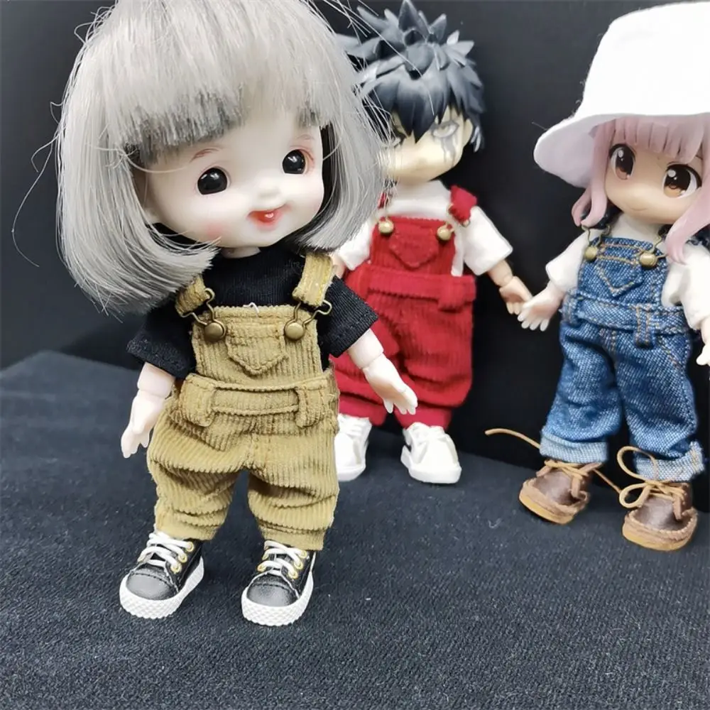 

Doll Accessories Trousers Doll Denim Pants Casual Wears Playing House Obitsu11 Overalls Mini Dress Up Doll Clothes 1/12Bjd Doll