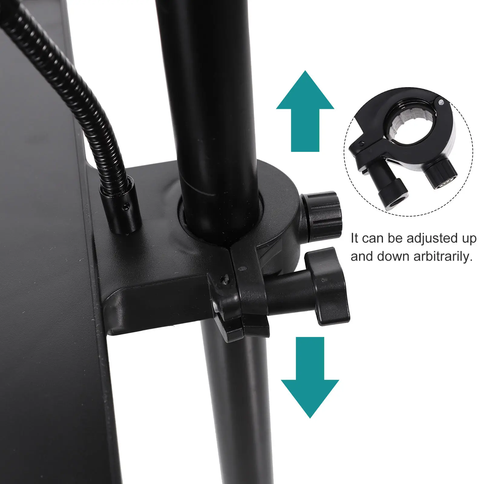 Microphone Stand Tray Holder Clamp-On Sound Card Shelf For Live Broadcast Mic Rack Bracket Compatible With Most Stands