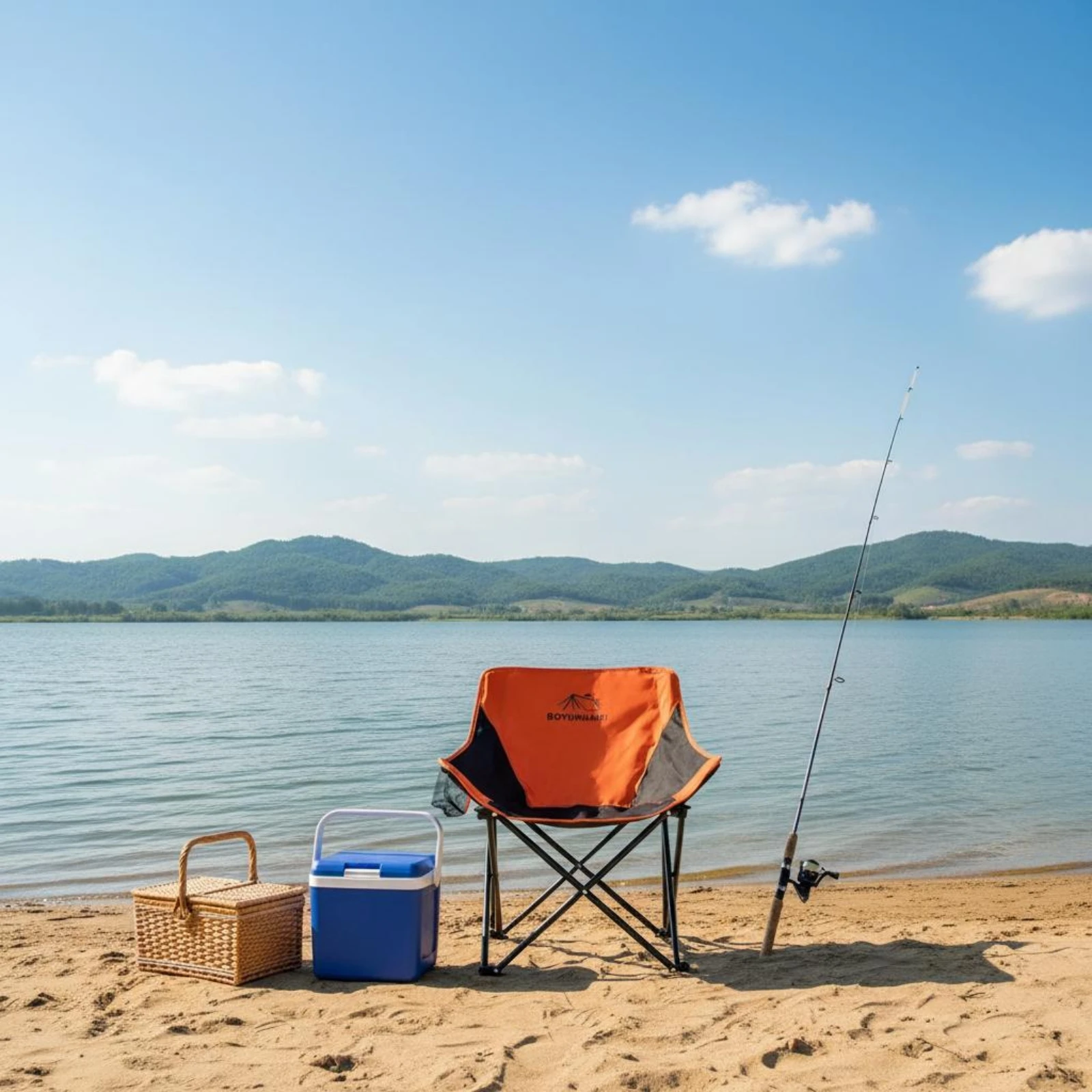 Portable Moon Chair Quick Setup Foldable Camping Chair Sturdy Frame Soft Seating for Fishing
