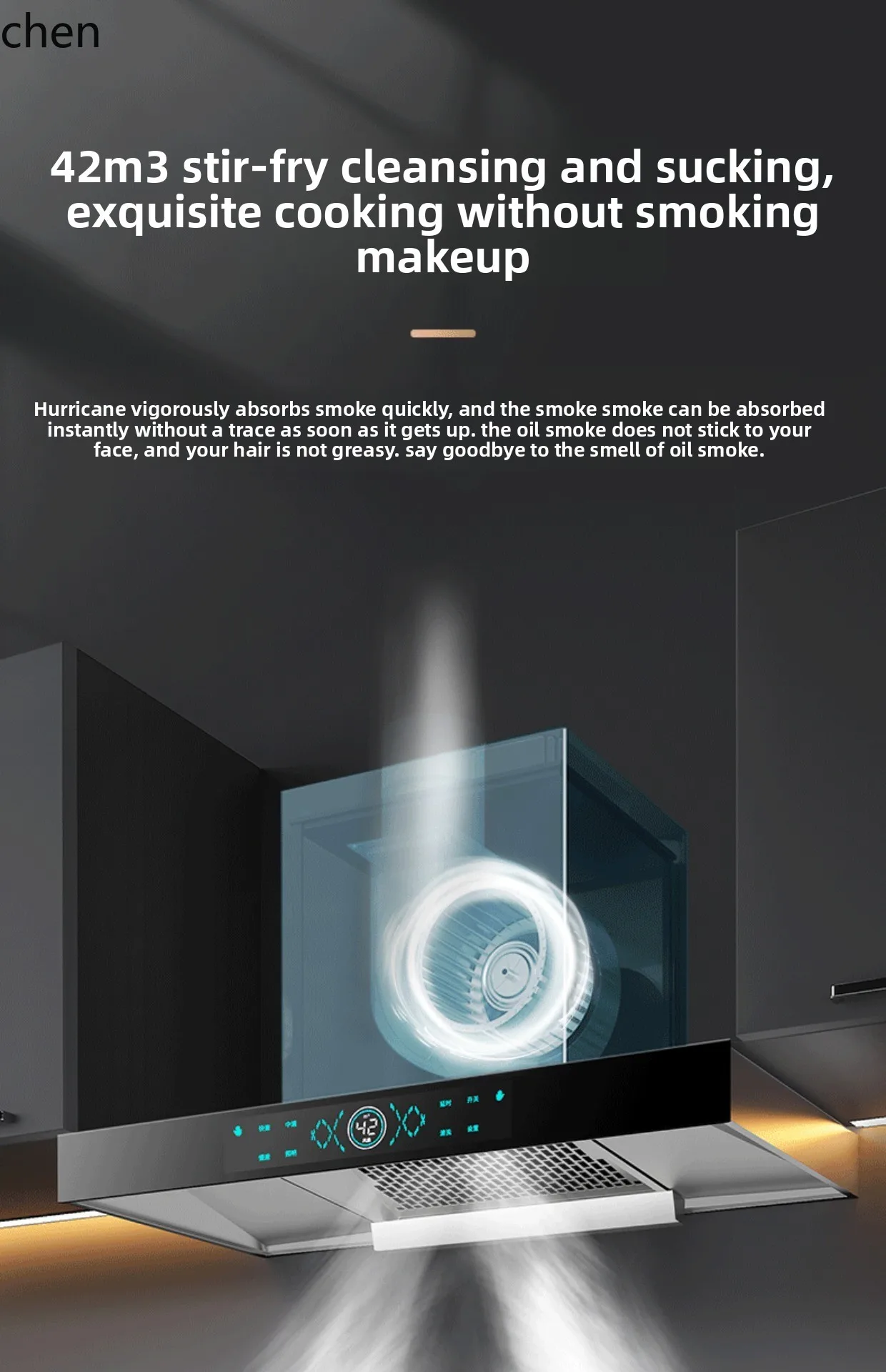 ZML range hood top suction and exhaust automatic cleaning household automatic cleaning gas stove set