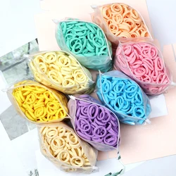 50-200Pcs Children Candy Color Hair Band Girl 3 CM Basic Multicolored Hair Tie Ponytail Hold Elastic Scrunchies Hair Accessories