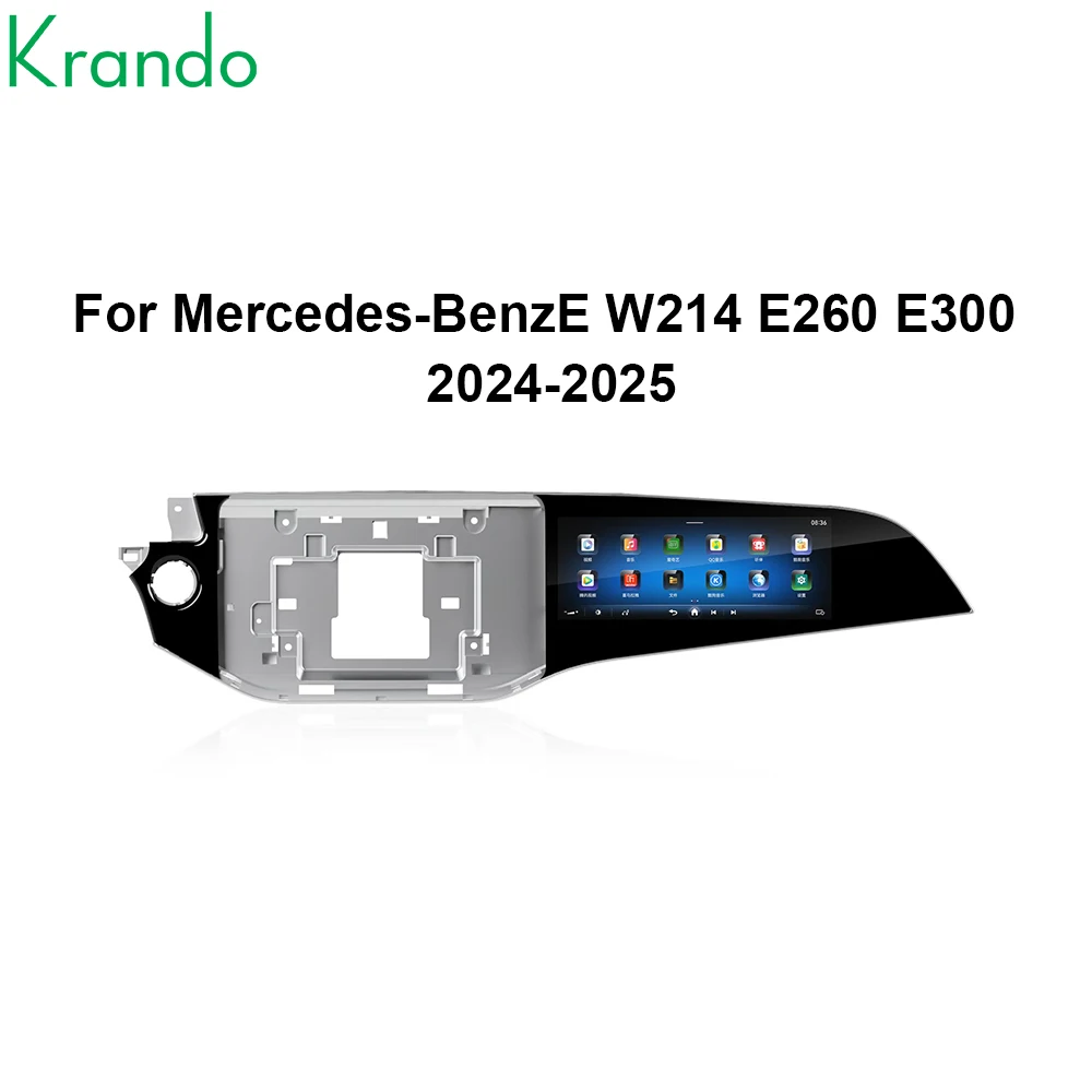 Krando 12.3'' Android Passenger Screen For Mercedes-Benz E W214 E260 E300 2024-2025 Car Radio Wireless Carplay GPS Navigation