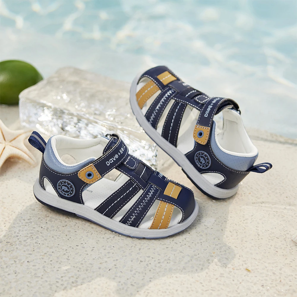 Dave Bella Boys Casual Sandals Kids Summer Shoes Cool Anti-slip Fashion Children Outdoor Sandal Beach Protect Toes DB2262999