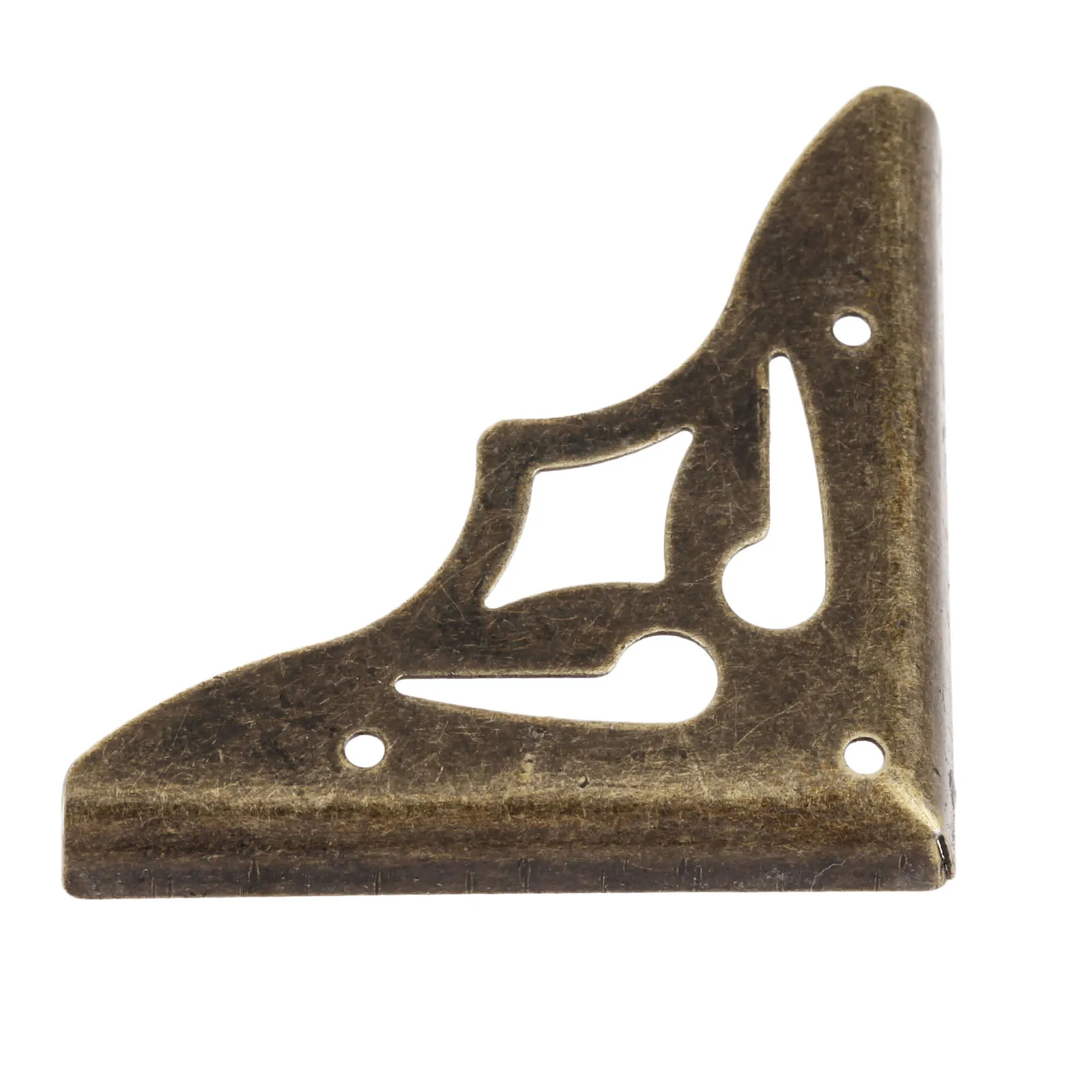 Protectores decorativos de esquina de hierro y bronce antiguo, 20 piezas, para decorar cajas de madera, mesas, cajas de joyería, escritorios con clavos, 35x35x5mm