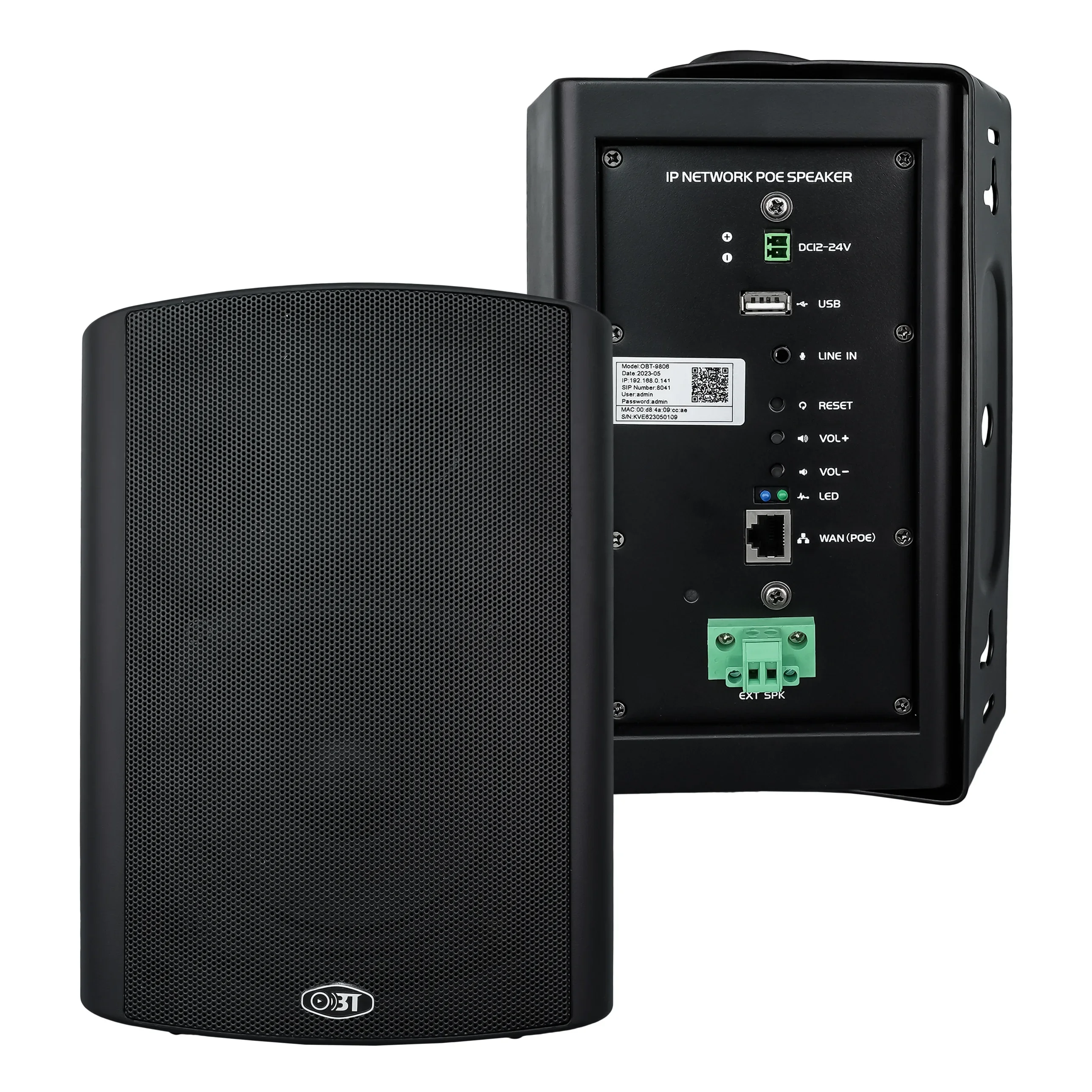 OBT-9806 Studio Indoor Wall Mount Speaker Public Address System Obt Ip Speaker Ip Wall Speaker